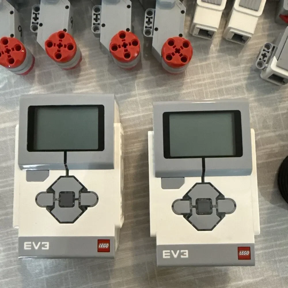 Lego Mindstorms EV3 Intelligent Brick w/ Cords, Wheels, & Misc Parts, Manual